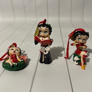 Betty Boop Christmas Ornaments set of 3